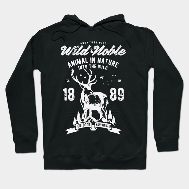 Animal in nature - Into the wild Hoodie by noviyani